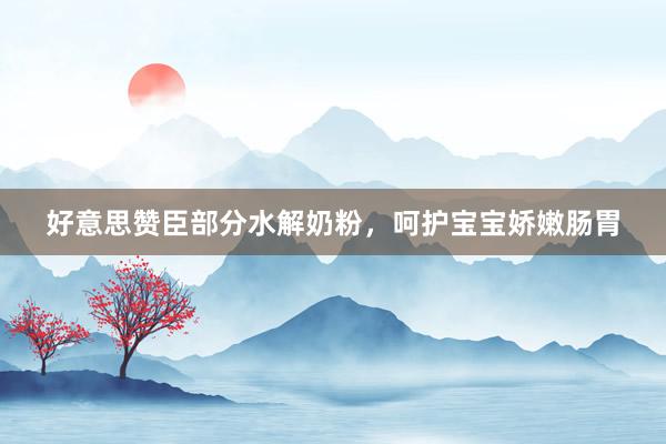 好意思赞臣部分水解奶粉，呵护宝宝娇嫩肠胃